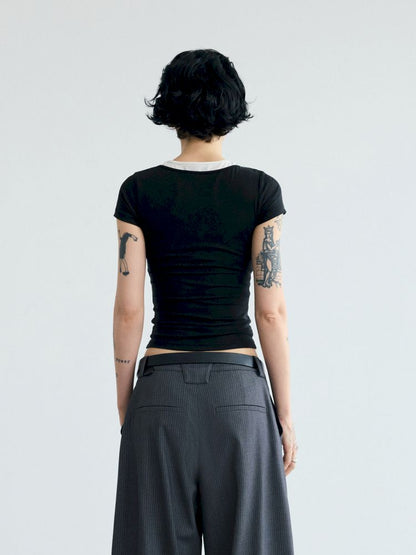 Overlay Slim short T-shirt【s0000012478】