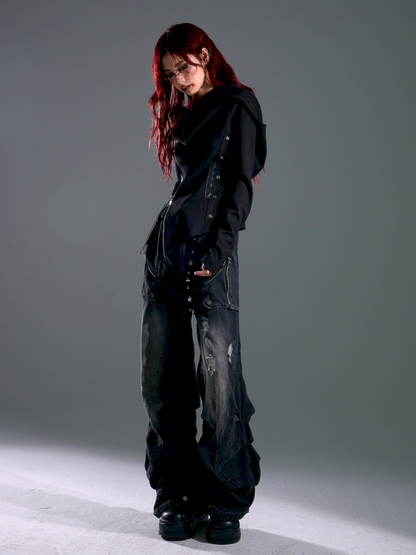 Asymmetric Slim-Fit Zipper Knit Cardigan【s0000013916】