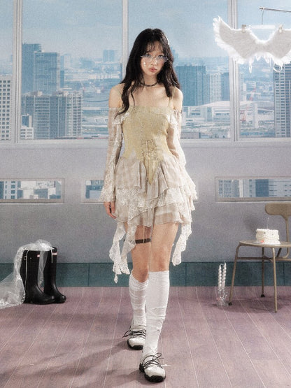 Ruffle Camisole Slimming Dress【s0000016265】