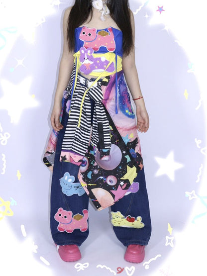 Original dopamine fun straps hanging neck camisole【s0000013277】