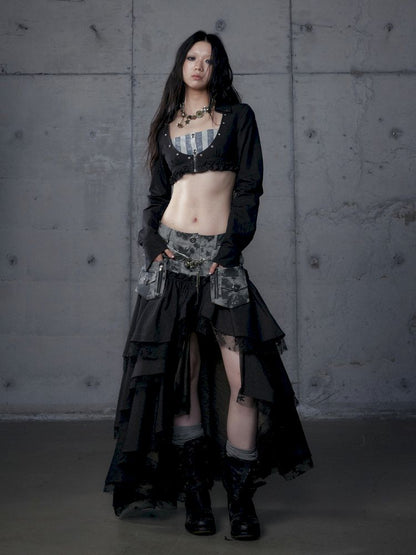 Fake Two Piece Heavy Layered Cake Skirt【s0000013476】