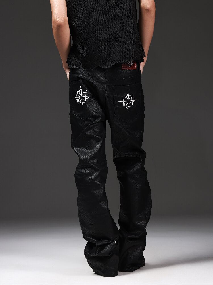 Dark Cross Stitch Slimming Jeans【s0000018297】