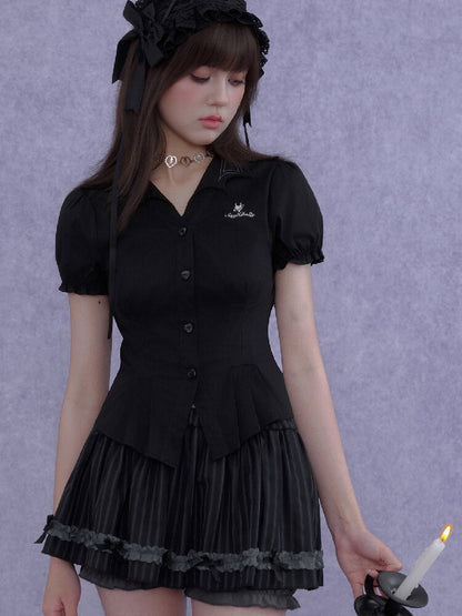 Black Forest Slimming Skirt Pants【s0000016645】