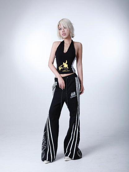 Black Gold Striped Strap Camisole【s0000016631】