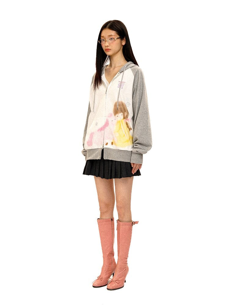 Horse Diamond Hooded Sweatshirt【s0000016436】