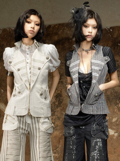 Sleeveless Halterneck Vest Shirt Top【s0000016885】