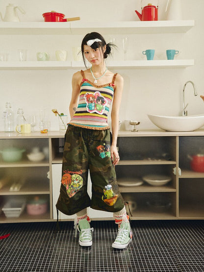 Bread Cat Camouflage Cargo Shorts【s0000018693】
