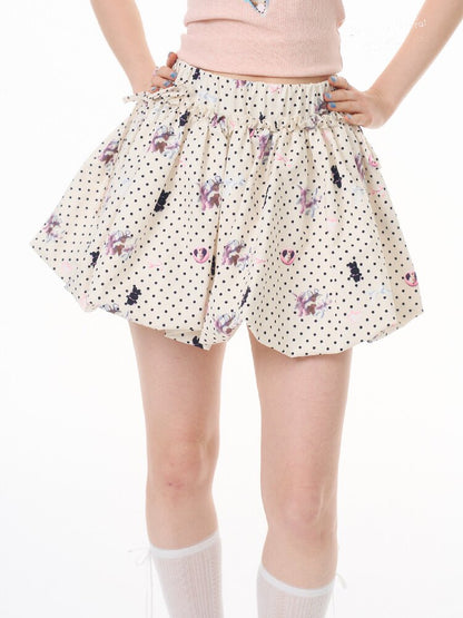Rabbit Polka Dot Bud Pocket Skirt【s0000016624】