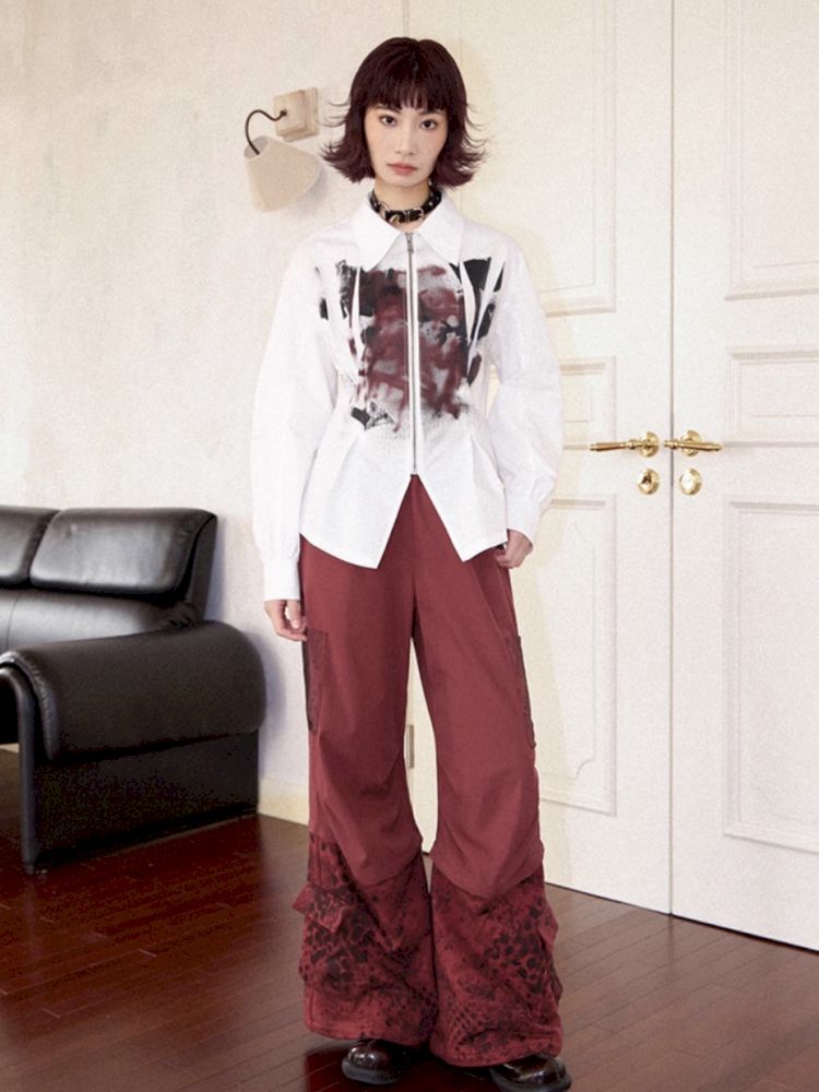 High Waisted Straight Leg Pants【s0000012270】