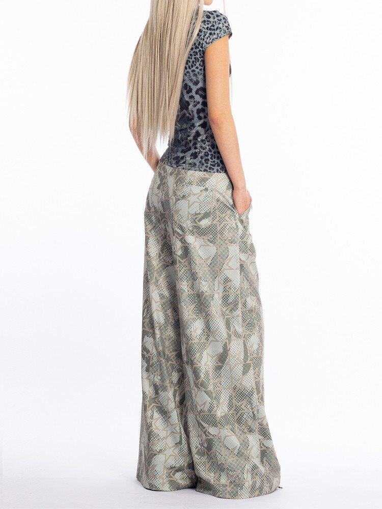 Vintage Graffiti Stars Print Pants【s0000018058】