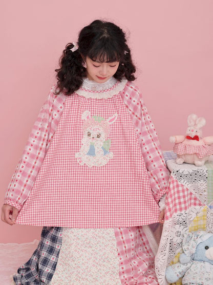 Strawberry Bunny Balloon Sleeve Shirt【s0000012017】