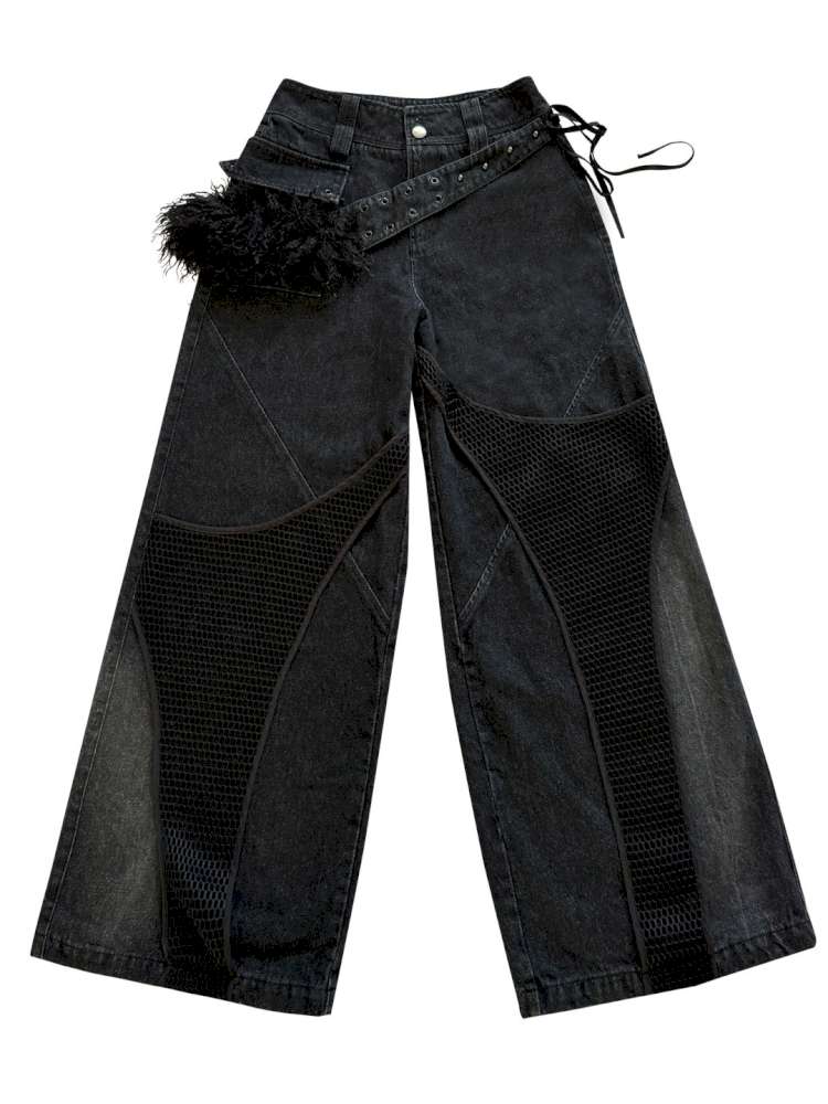 Distressed Workwear Loose Jeans【s0000014836】