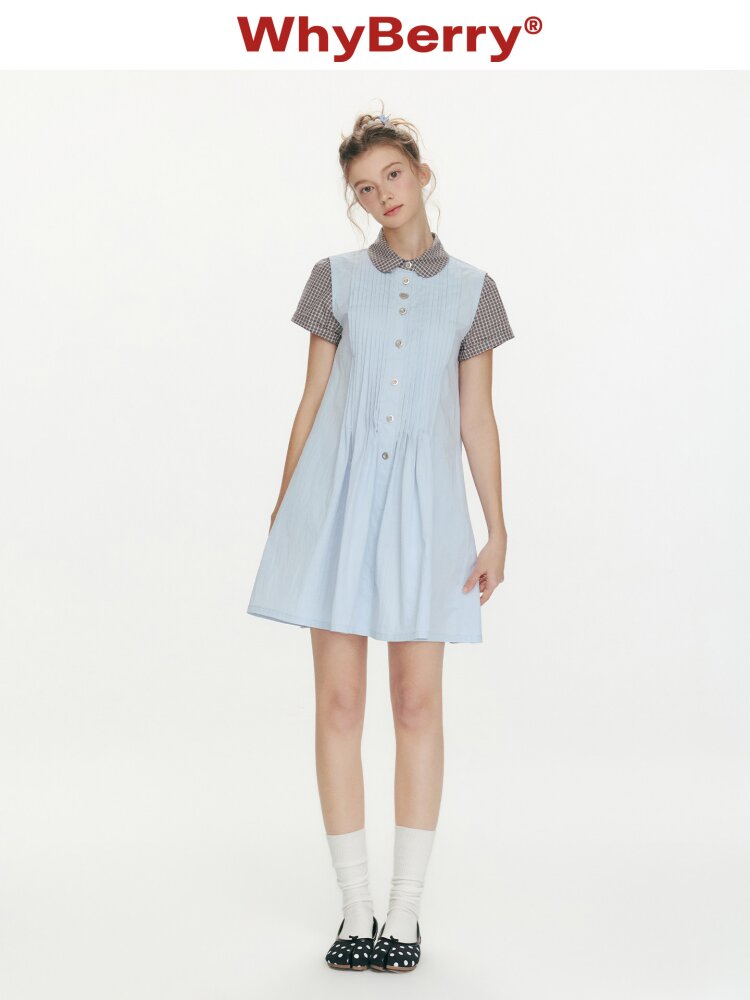 Rain Falling Organ Fake Two Dress【s0000015685】