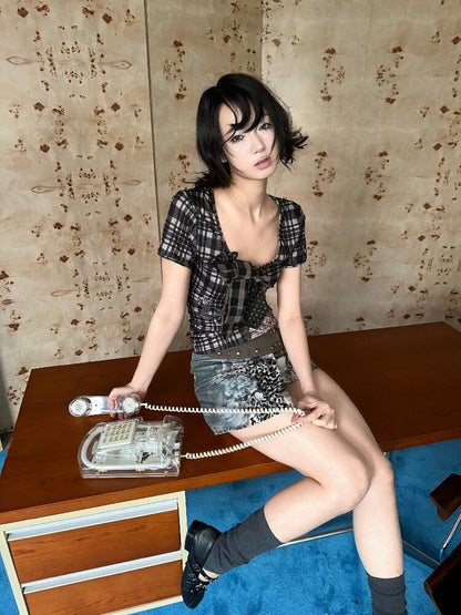 Vintage Leopard Floral Skirt【s0000018089】