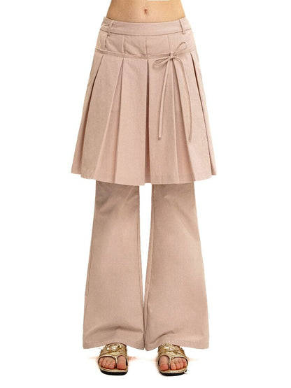 Bow Pleated Skirt Pants【s0000017422】