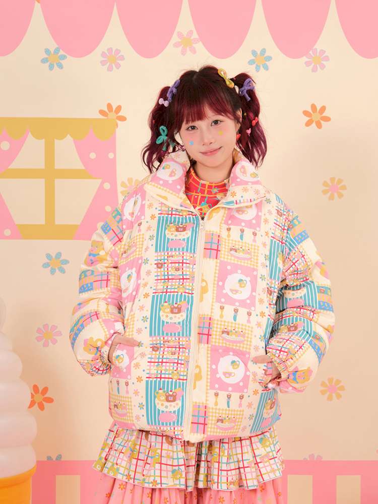 Showa Sweets House White Duck Down Jacket【s0000015167】