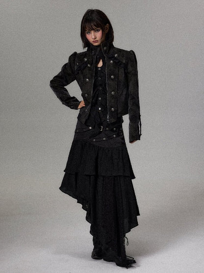 Dark Court Napoleon Suede Jacket【s0000018500】