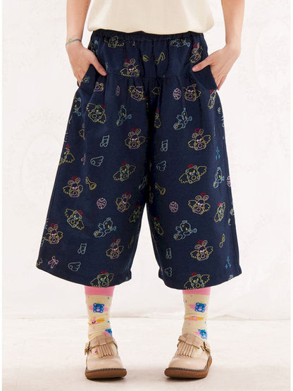 Animal angel knitted mid-calf socks【s0000013194】