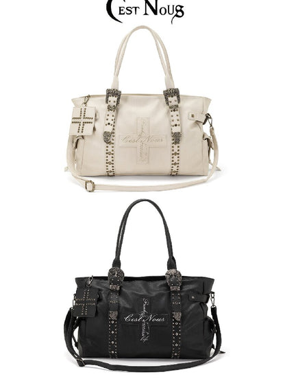Dark Leather Cross Graffiti Bag【s0000018107】