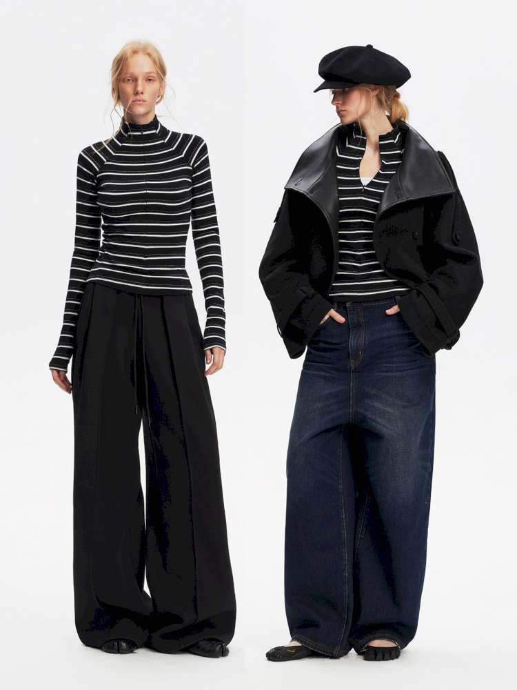 Vintage Striped Slim Knit Top【s0000015059】