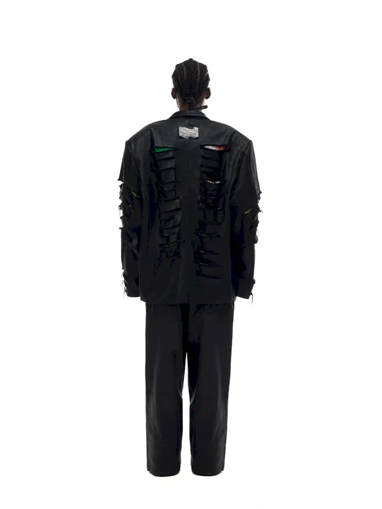 Oversized Silhouette Leather Blazer【s0000014003】