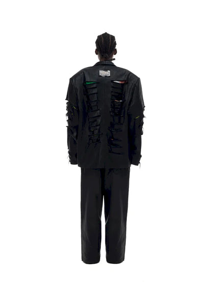 Oversized Silhouette Leather Blazer【s0000014003】