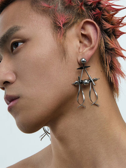 Punk Futuristic Hazard Earrings【s0000018884】