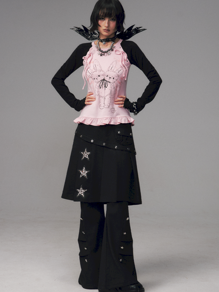 Two-Piece Pleated Skirt-Pants【s0000014456】