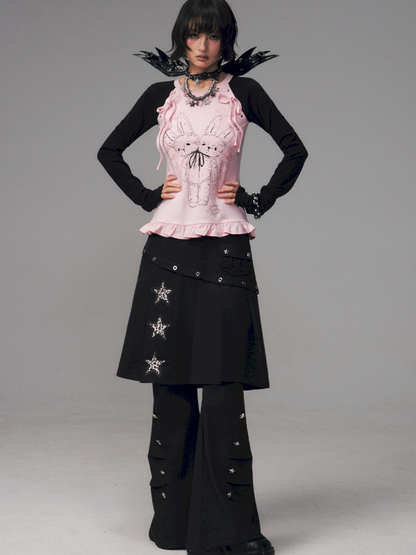 Two-Piece Pleated Skirt-Pants【s0000014456】