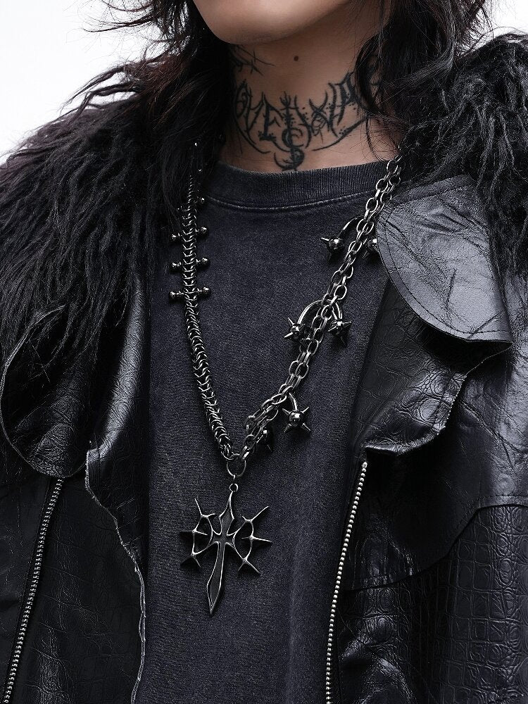 Castle Duke Gothic Punk Heavy Necklace【s0000018975】
