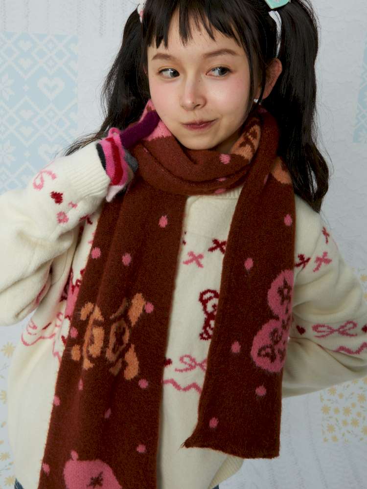 Cartoon Bear Warm Neck Scarf【s0000015040】 – SCULTURE（エス