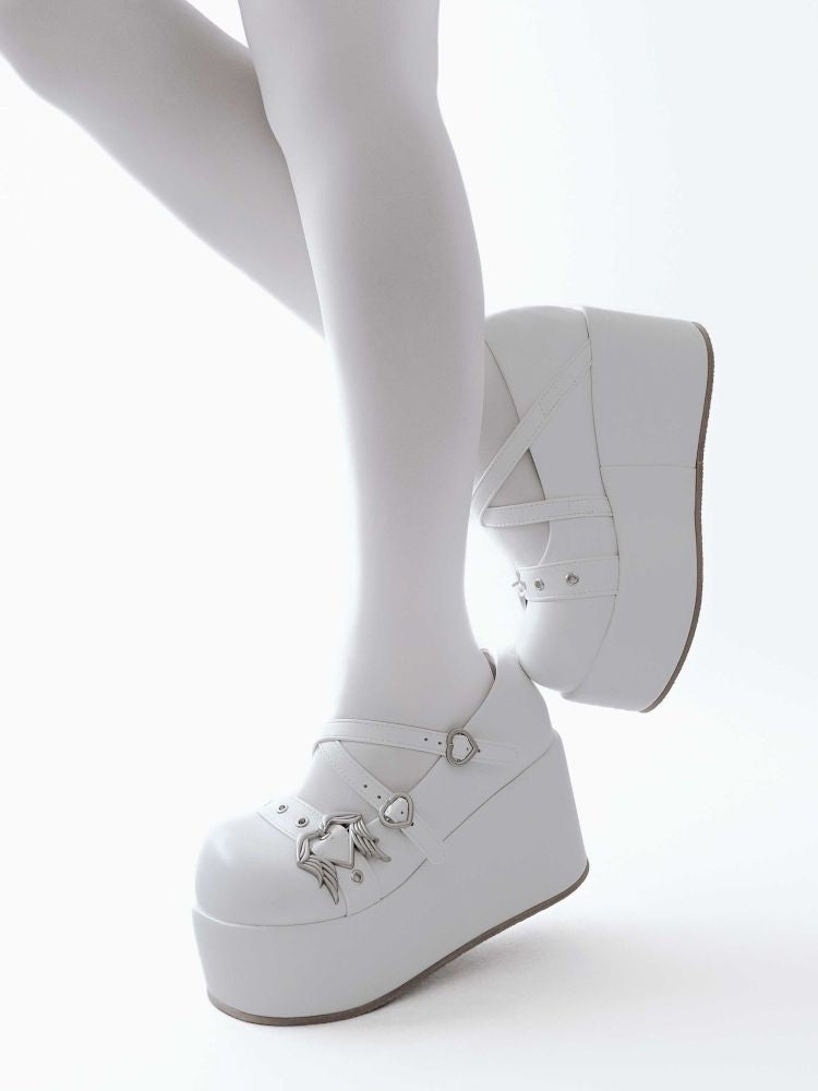 Gothic angel devil thick-soled shoes【s0000012965】