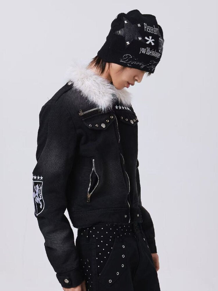 Star Pebble Leather Jacquard Hat【s0000018187】
