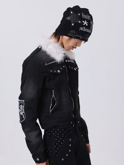 Star Pebble Leather Jacquard Hat【s0000018187】