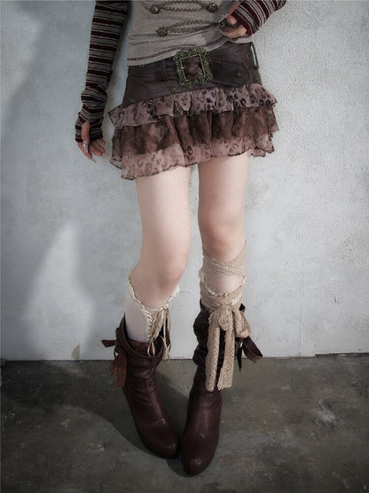 Brushed Sequin Leopard Cake Skirt【s0000017981】