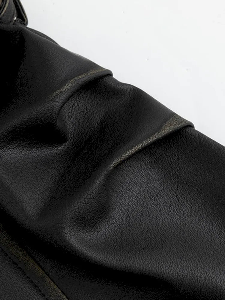 Faded Button Leather Leg Covers【s0000013963】