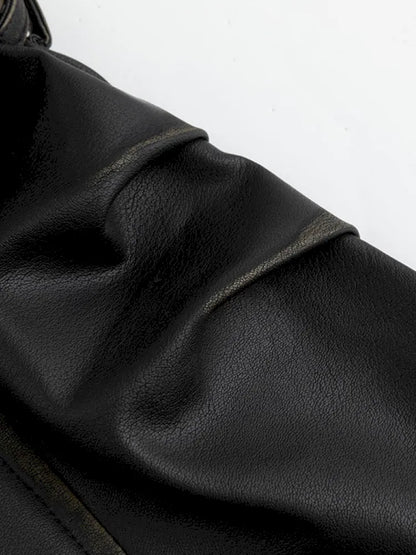 Faded Button Leather Leg Covers【s0000013963】