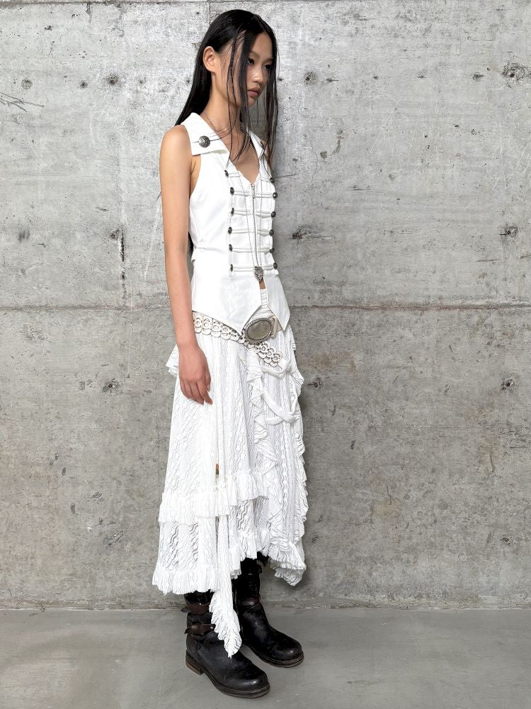 Ruffled Low-Waist Fairy-Style Skirt【s0000012709】