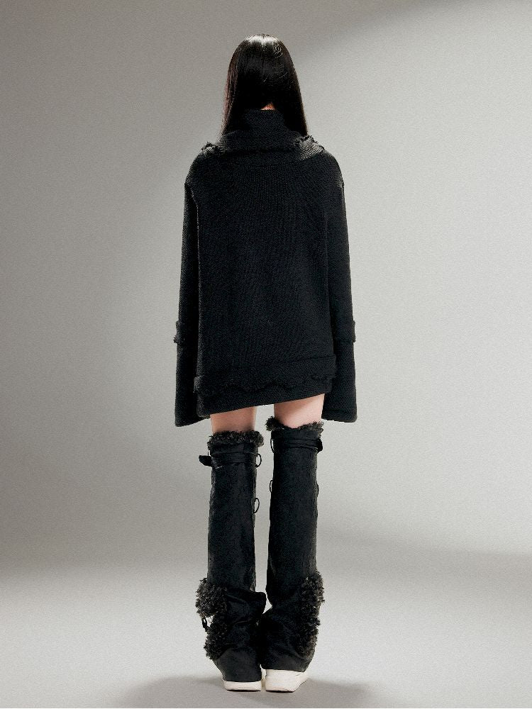 High Neck Fringe Sweater【s0000011259】