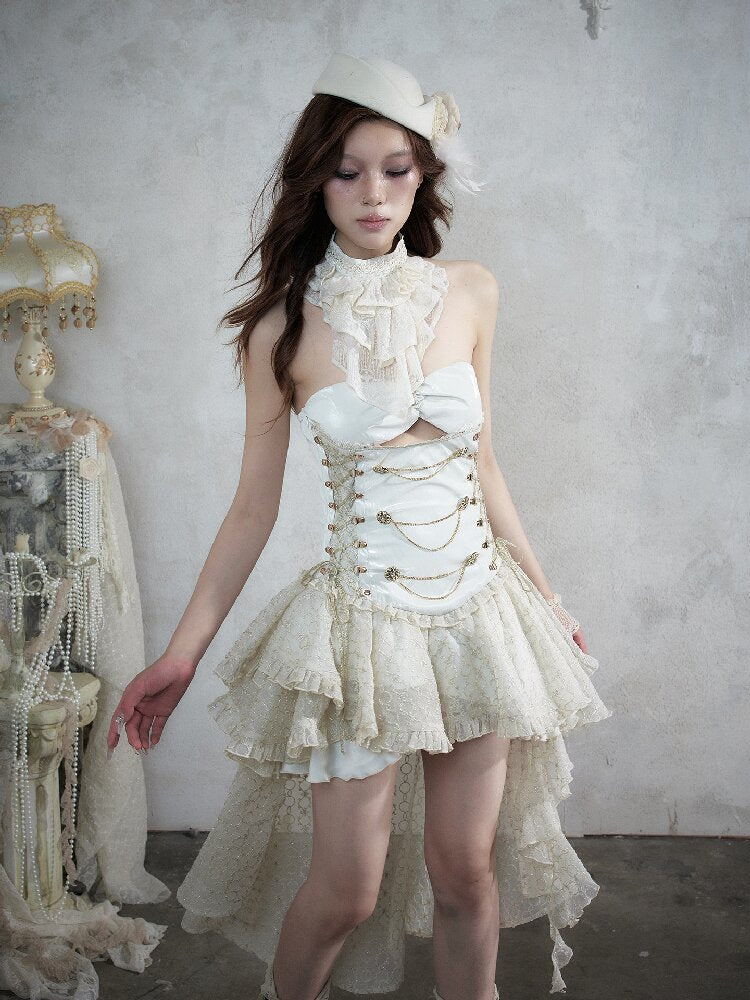 Court Victoria Lace Asymmetrical Dress【s0000017989】