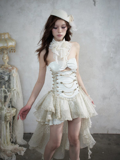Court Victoria Lace Asymmetrical Dress【s0000017989】