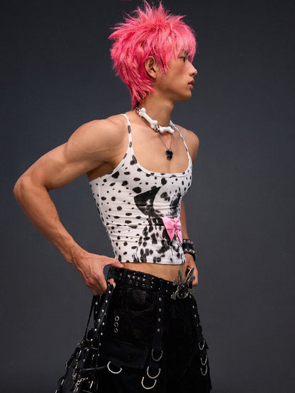 Dalmata Print Camisole Bow Tag【s0000017292】