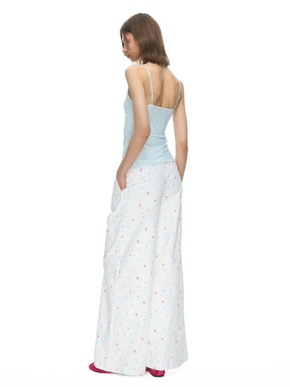 Kitten Full Print Wide Leg Pant【s0000015866】