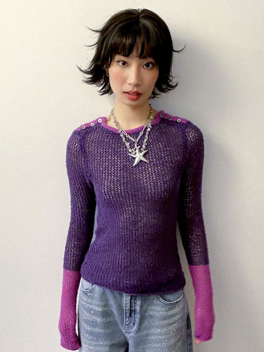 Knit Bottom Shirt Top【s0000012273】