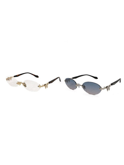 Metal Bow Rimless Glasses【s0000016134】