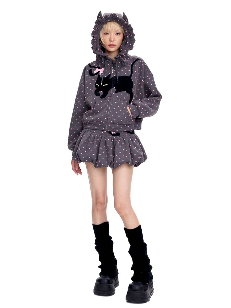 Cat Tail Embroidered Pumpkin Skirt【s0000014423】