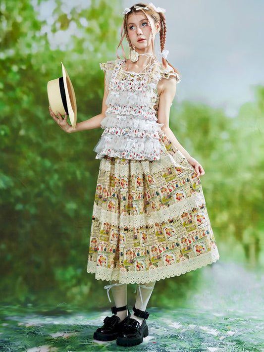 Sweet Cute Skirt Lolita Bowknot Girl Niche Dress【s0000008761】