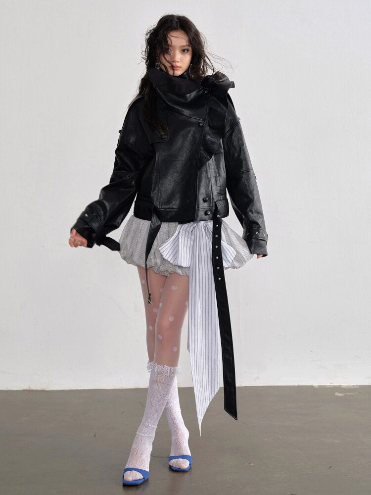 Embroidery Bow Lace Up Puffy Skirt【s0000015699】