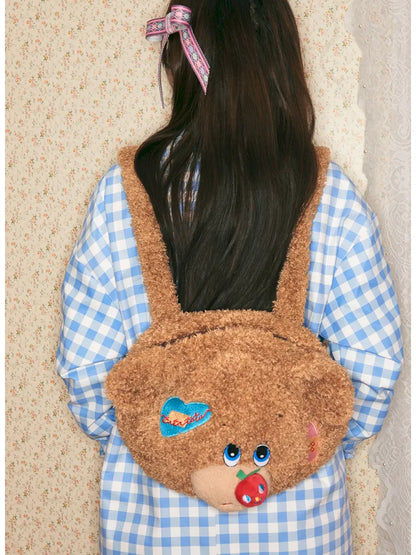 Apple Shaped Plush Backpack【s0000014152】