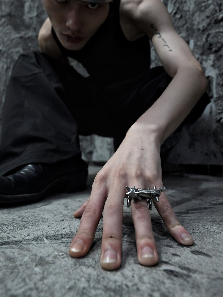 Hardcore Punk Mechanical Open Ring【s0000018872】